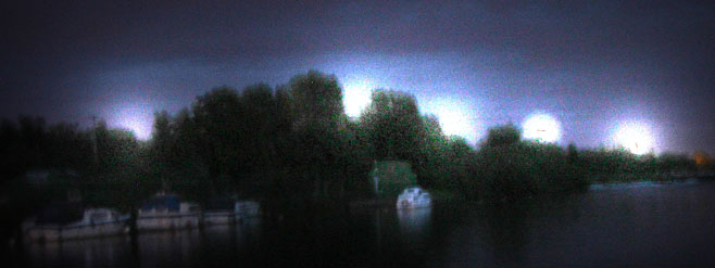 Photo illustrates potential light pollution affecting Thames stretch of Lower Sunbury
